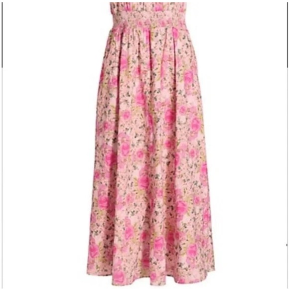 NWOT XS LoveShackFancy Vernon Floral Maxi Dress Pink floral - Picture 3 of 14